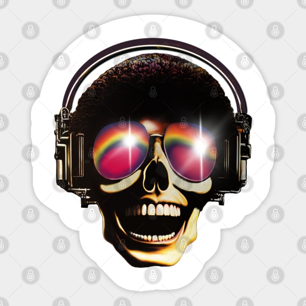 Skull n Headphones Sticker by idrockthat